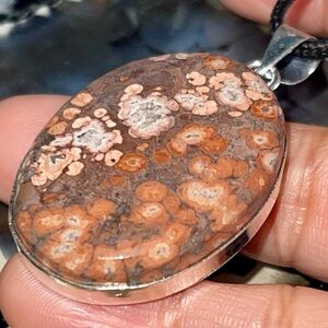 Birds Eye Ryolite Jasper Pendant 1 7/8”